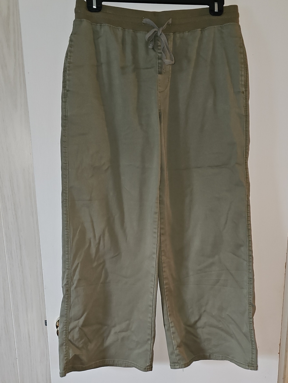 Womens Olive Wide Leg  Pants